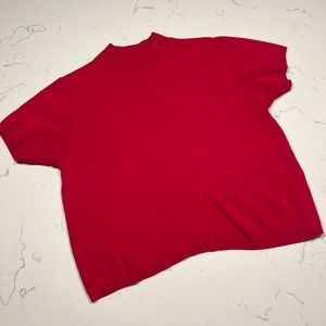 Pink knit turtleneck short sleeve